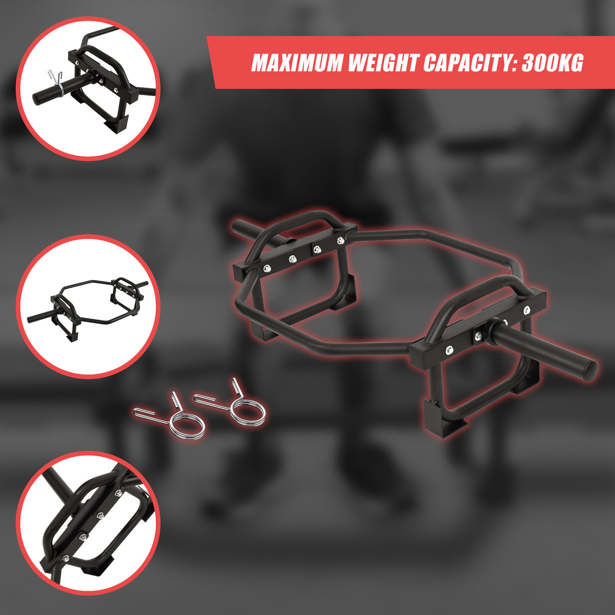 Barbell Olympic Trap Bar Hex Shrug Deadlift