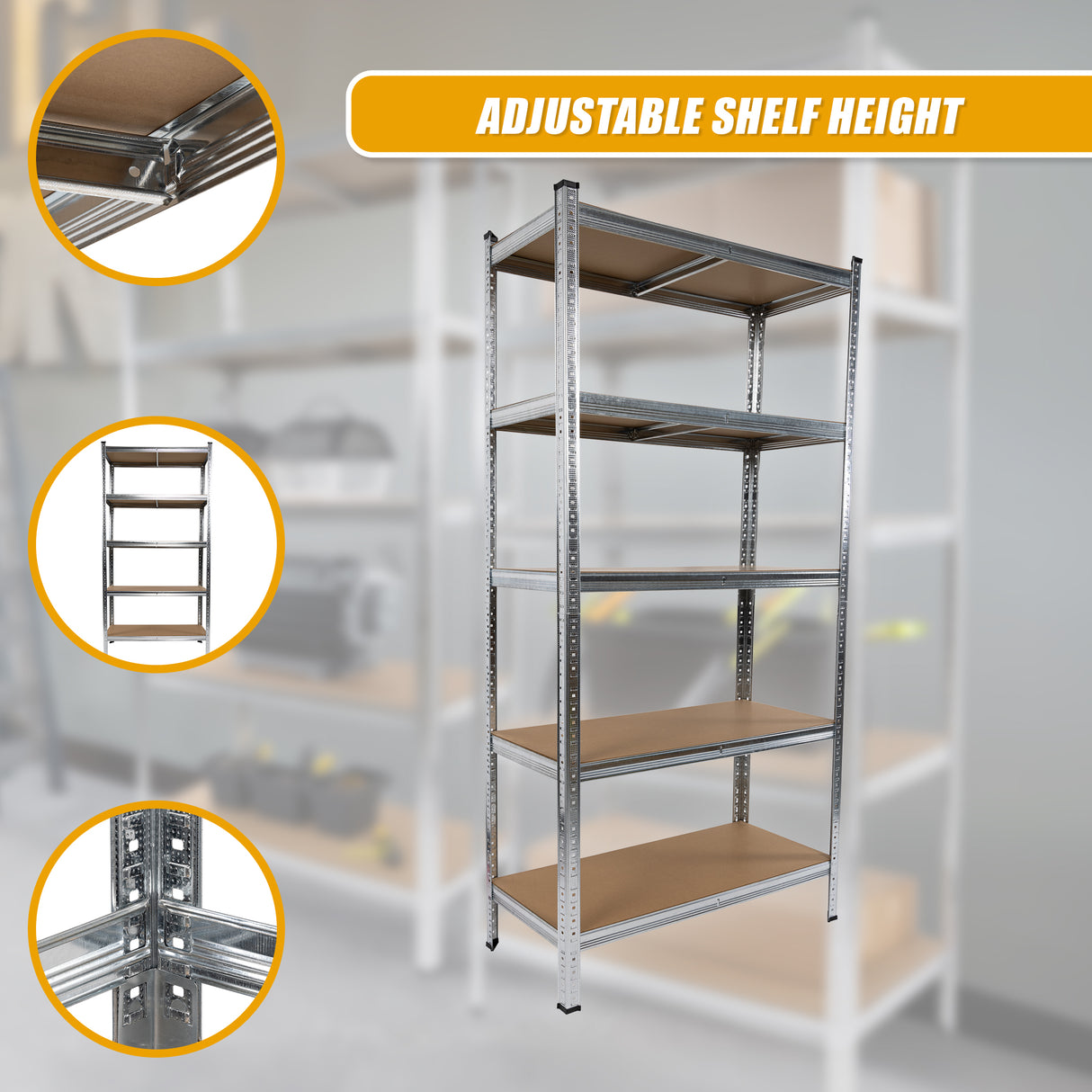 2 x 1.8M Garage Shelving Warehouse Rack Storage Shelves Pallet Racking