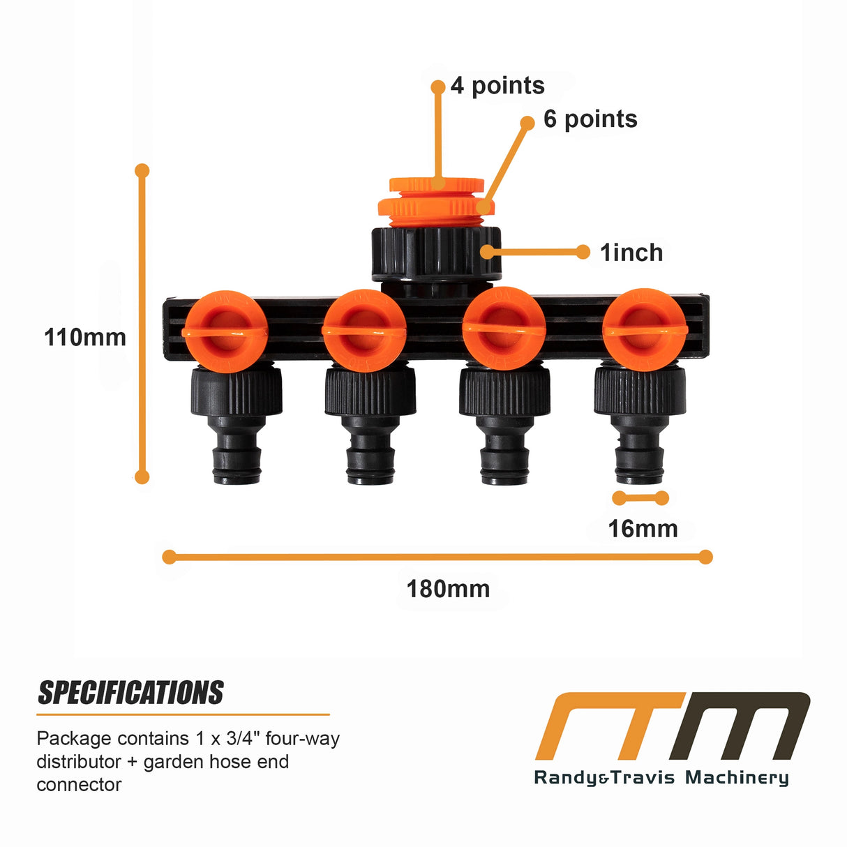 4 Way Hose Connector Tap Irrigation Garden Kit