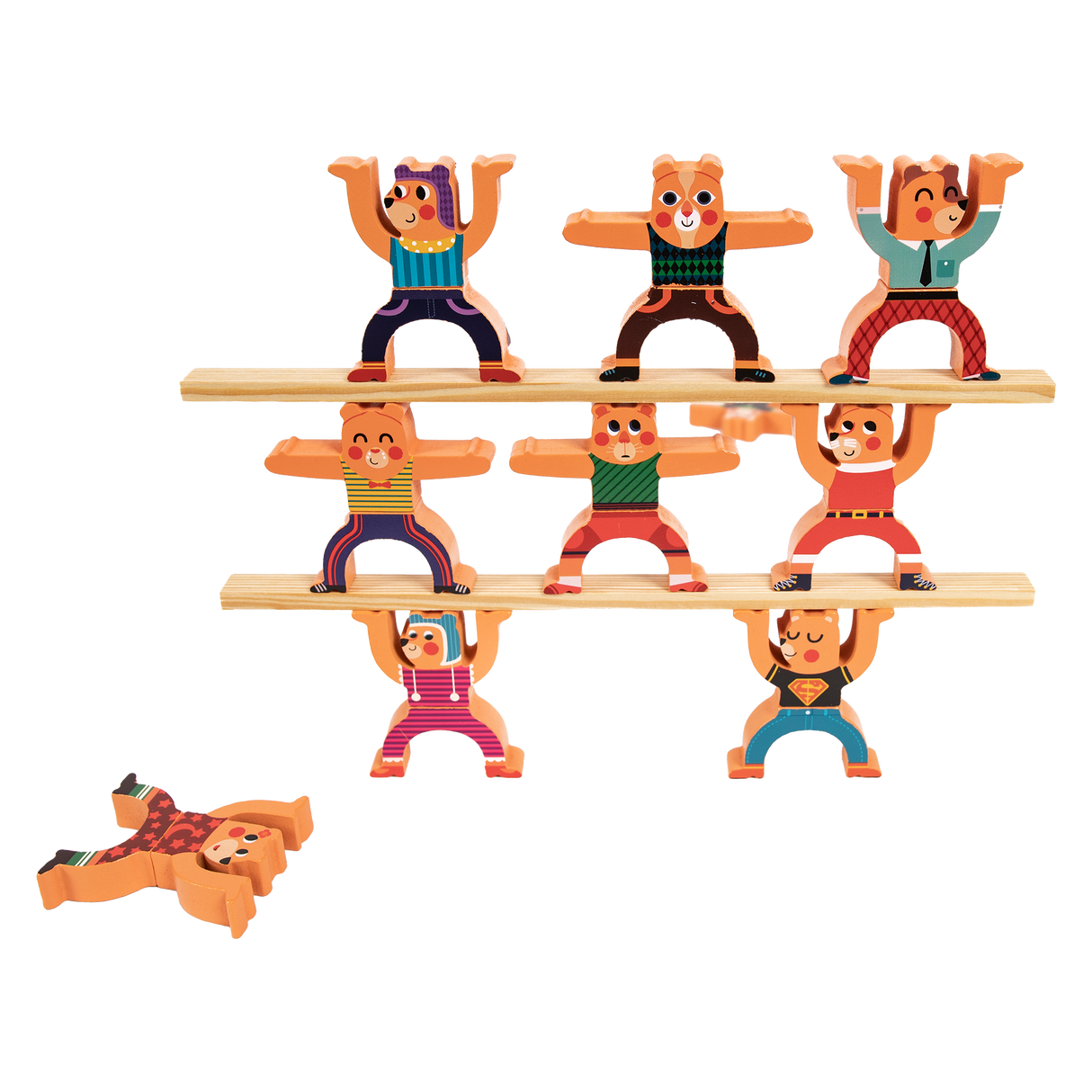 Balancing Stacking Blocks Educational Balance Wooden Acrobatic Toys Game
