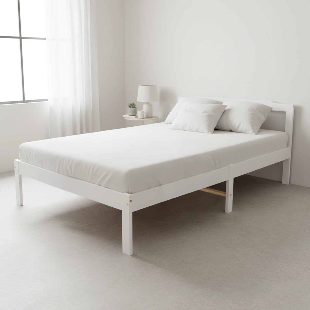 Natural Wooden Bed Frame Home Furniture