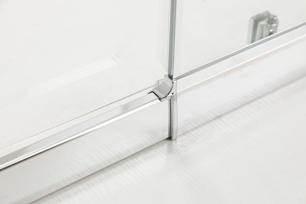 Adjustable 1200x1000mm Double Sliding Door Glass Shower Screen in Chrome