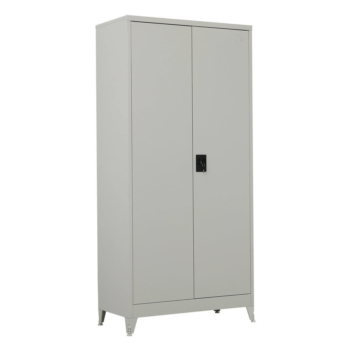 Two-Door Metal Cabinet Shelf Storage for Home Office Gym