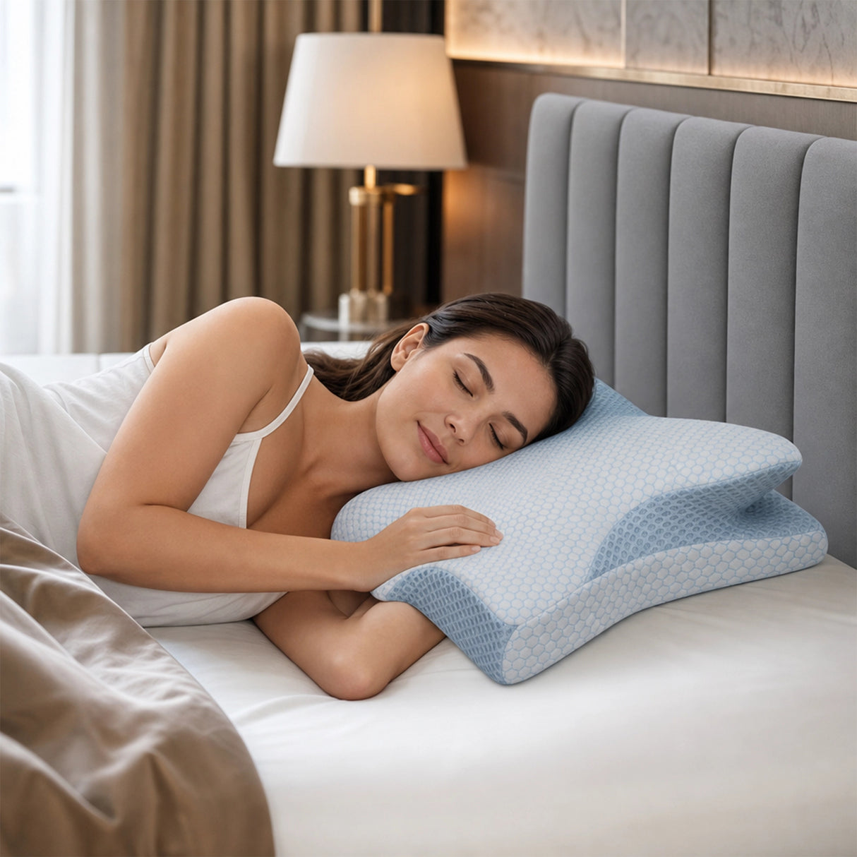 Soft Cervical Pillow for Neck Pain Relief Memory Foam Ergonomic