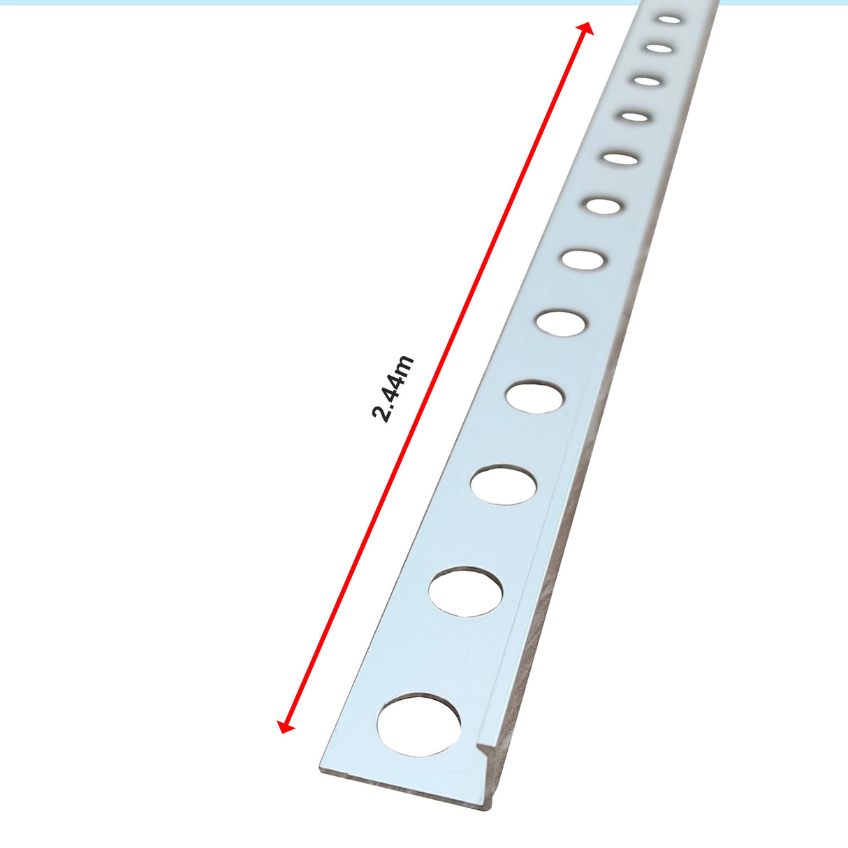 10 x Tile Trim Heavy Duty L Shaped Edge Aluminium 10mm