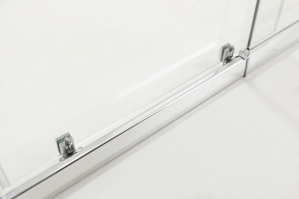 Adjustable 1300x800mm Single Door Corner Sliding Glass Shower Screen in Chrome