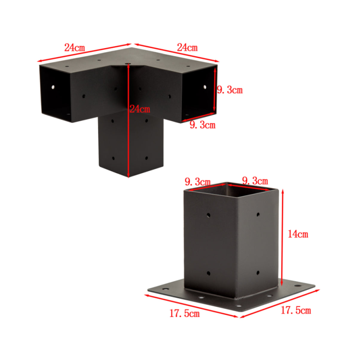 Roof Pergola Gazebo Shed Matte Black Steel Brackets DIY Kits