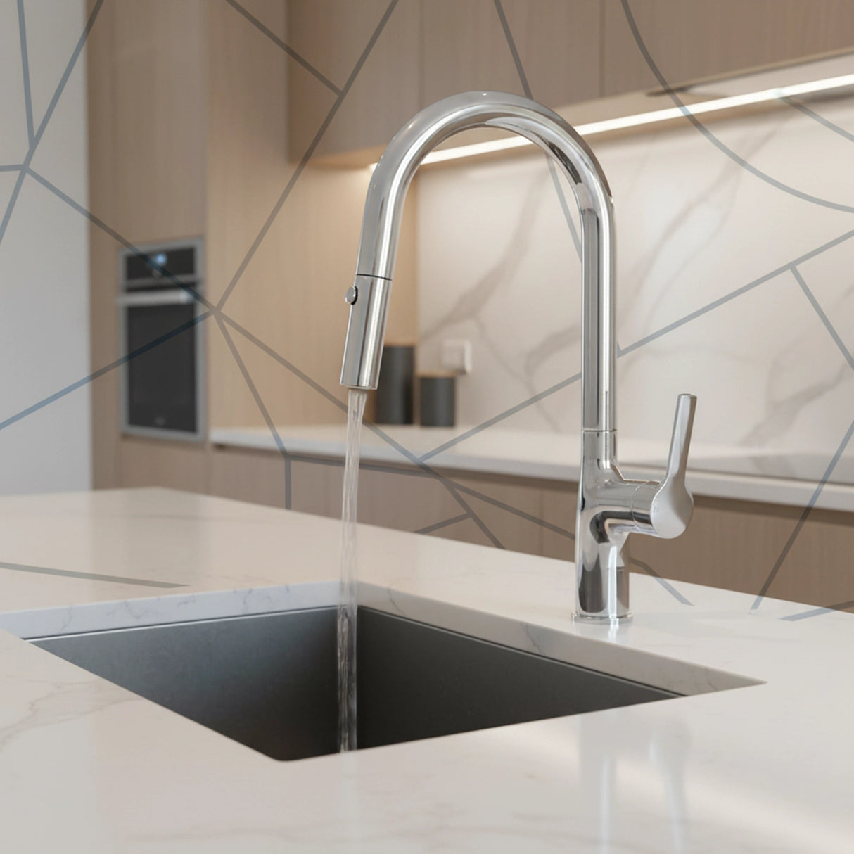 Kitchen Laundry Bathroom Basin Sink Pull Out Mixer Tap Faucet in Chrome