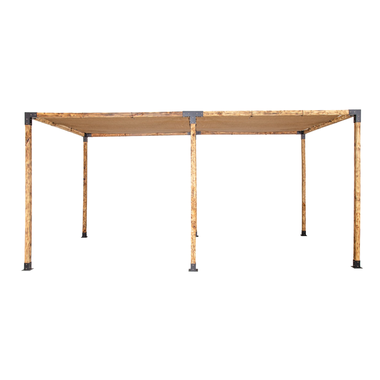 Roof Pergola Gazebo Shed Matte Black Steel Brackets and Coffee Screen DIY Kits