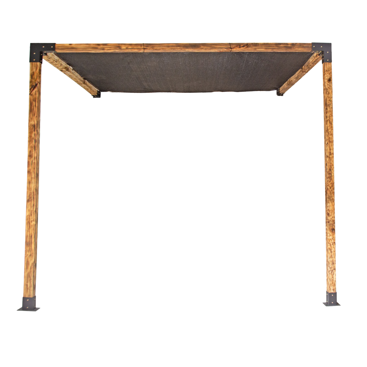 Roof Pergola Gazebo Shed Matte Black Steel Brackets and Black Screen DIY Kits