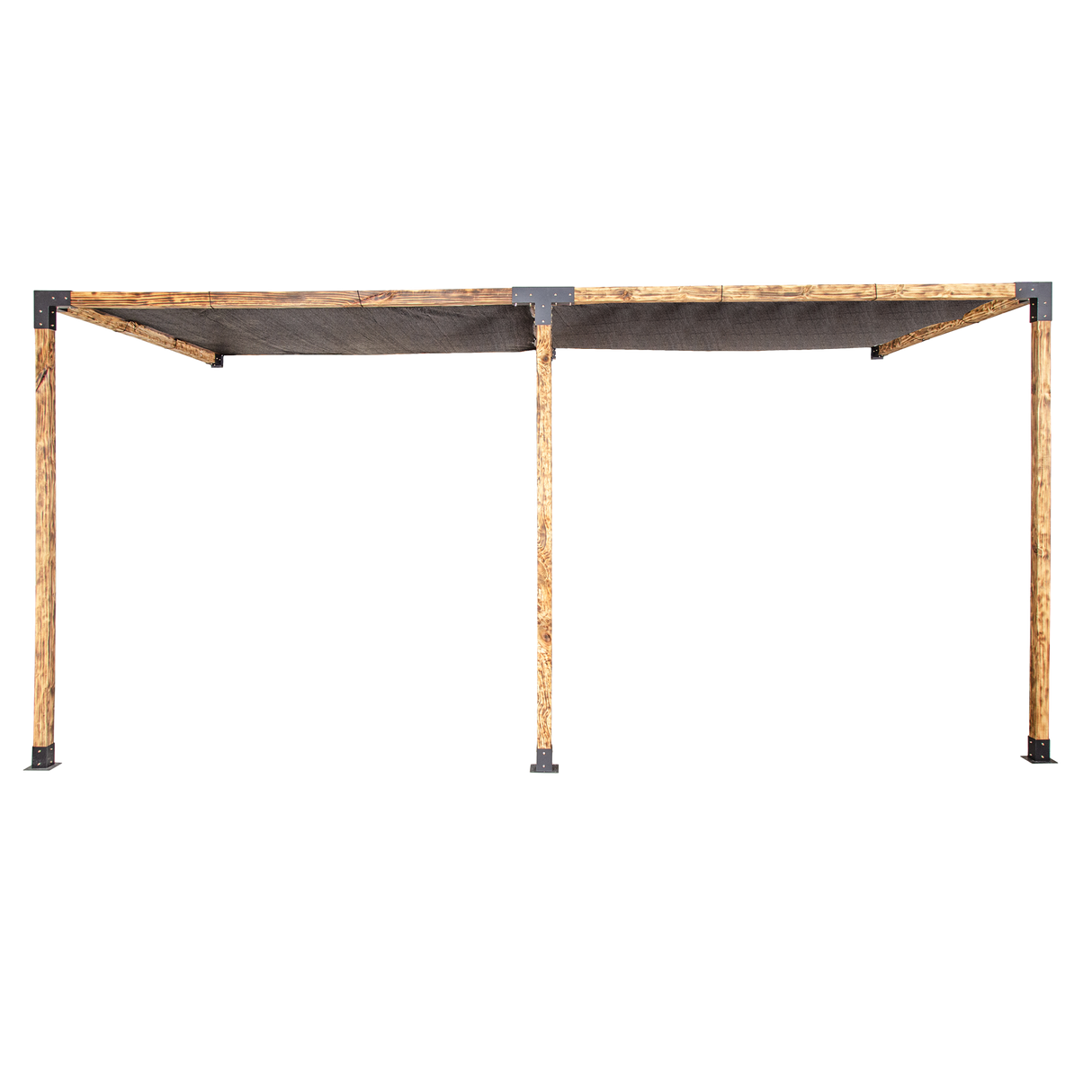 Roof Pergola Gazebo Shed Matte Black Steel Brackets and Black Screens DIY Kits