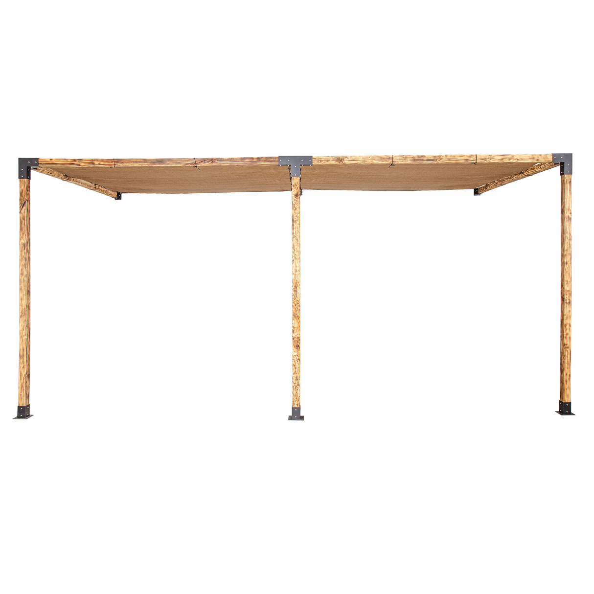Roof Pergola Gazebo Shed Matte Black Steel Brackets and Coffee Screens DIY Kits