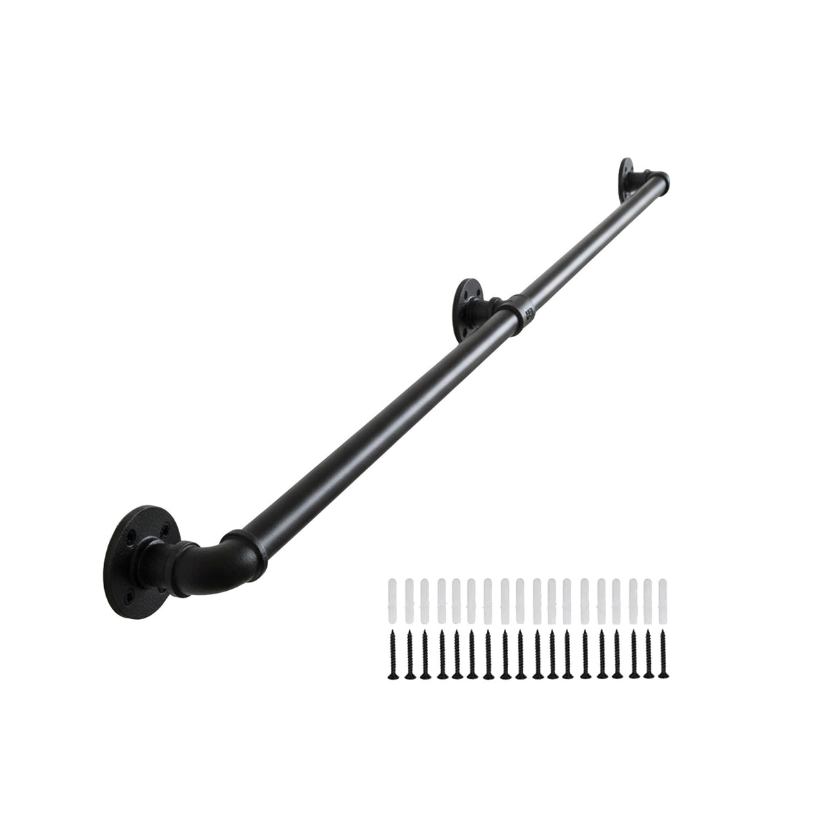 2m Handrail Stair Rail Grab Balustrade Staircase Banister + Installation Kit
