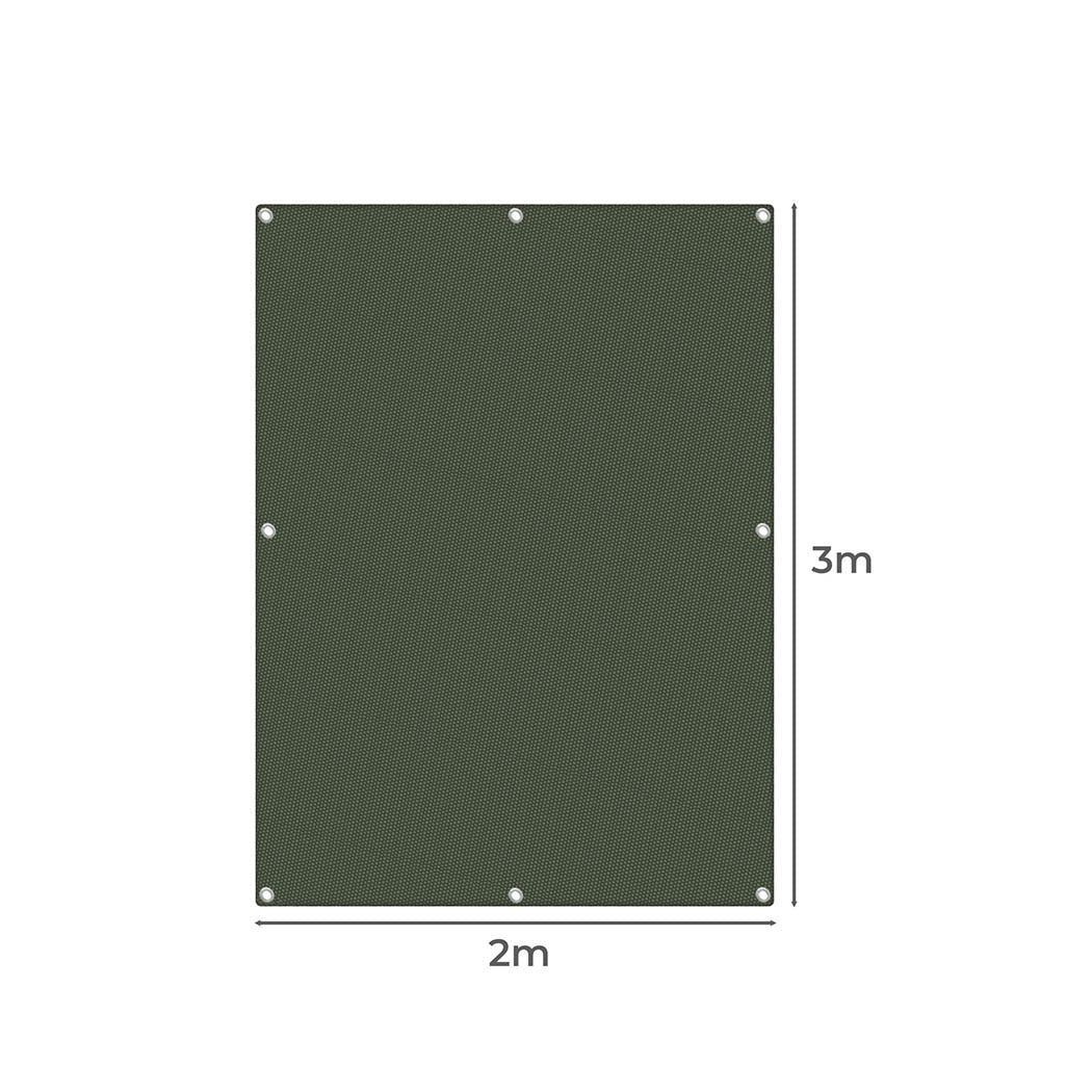 2m x 3m Army Tarp Heavy Duty 400GSM Tarpaulin Canvas Cover Waterproof Sun Blocked