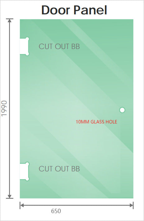 120cm Frameless Wall-to-Wall Shower Screen with Chrome U-Brackets , Brass Hinges & Square Knob Handle