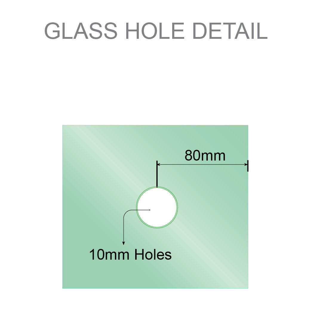 110cm Frameless Wall-to-Wall Shower Screen with Gold U-Brackets , Brass Hinges & Round Knob Handle