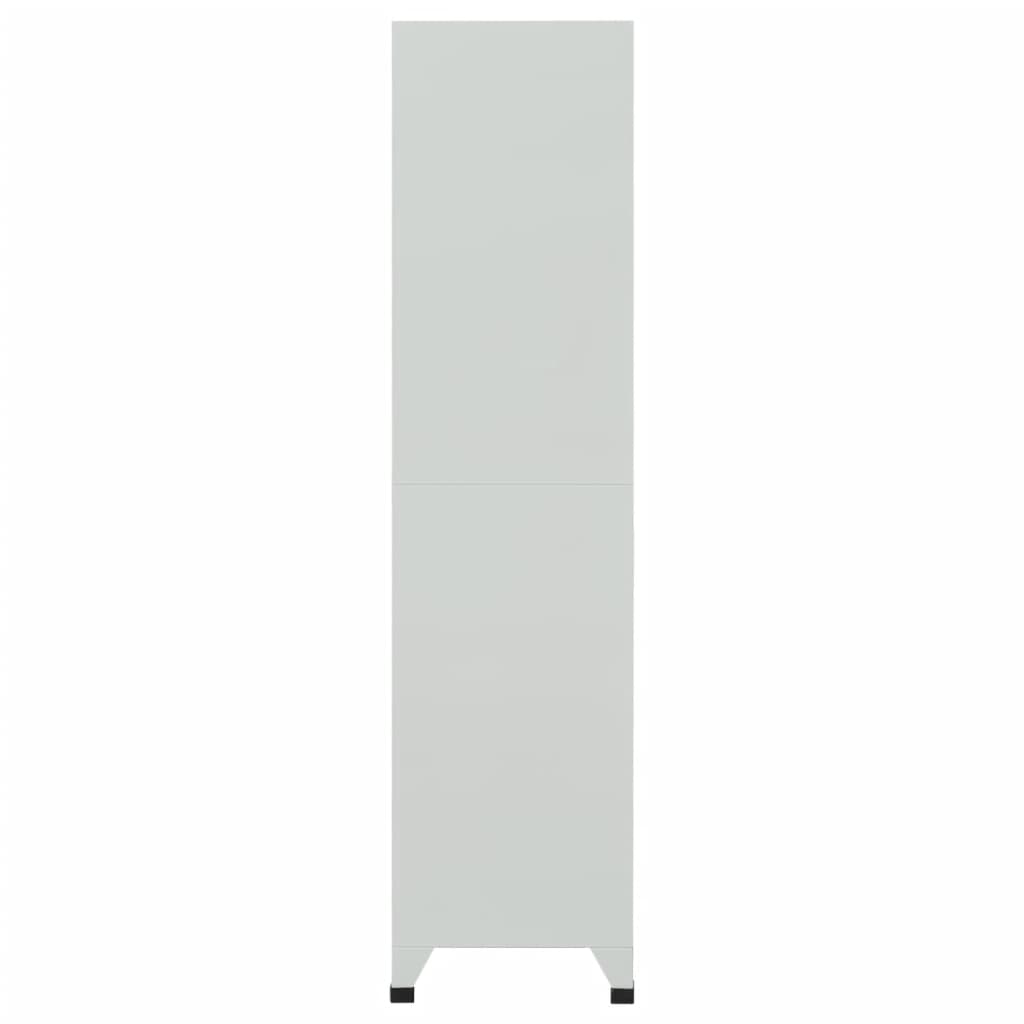 Locker Cabinet with 6 Compartments Steel 90x45x180 cm Grey
