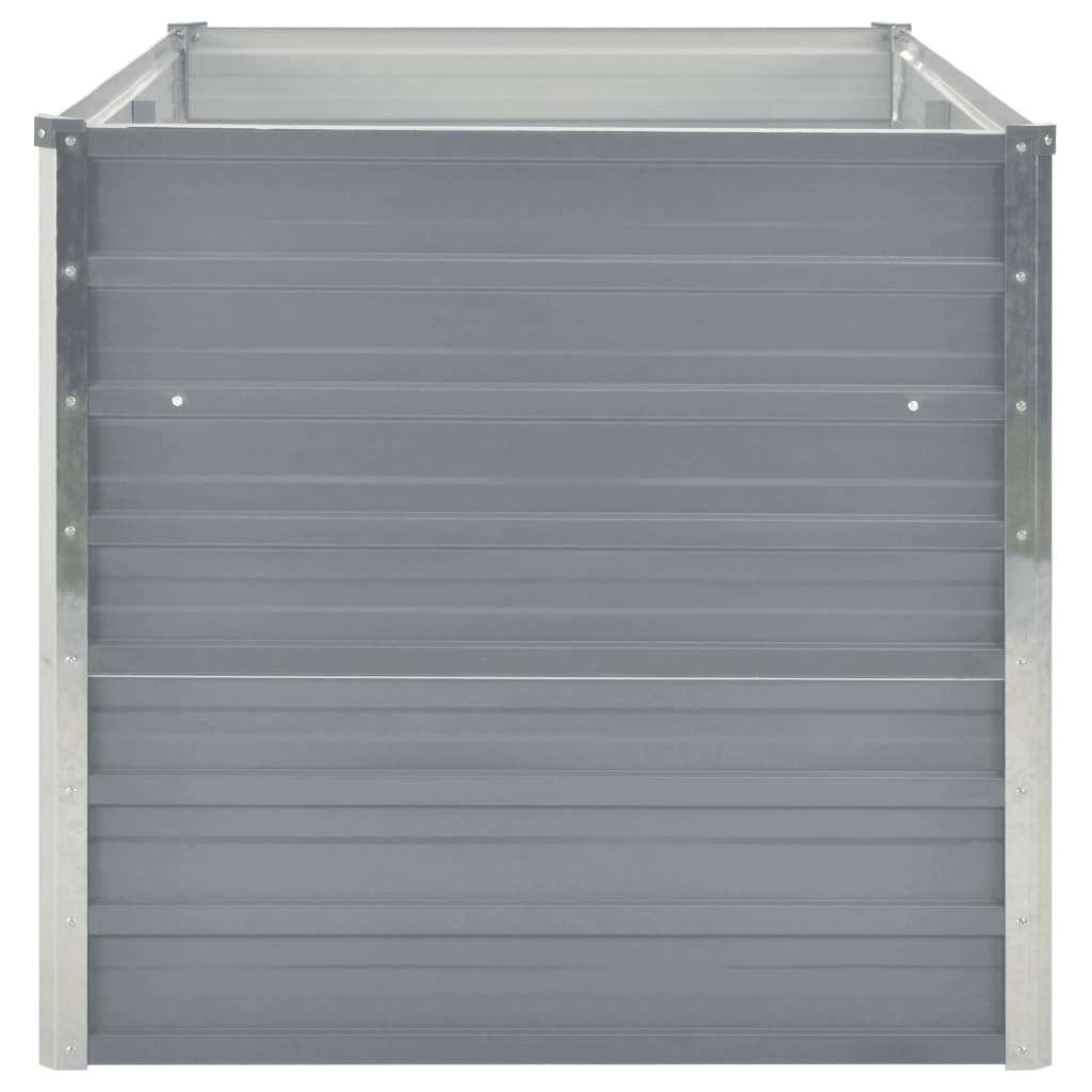 Raised Garden Bed 160x80x77 cm Galvanised Steel Grey