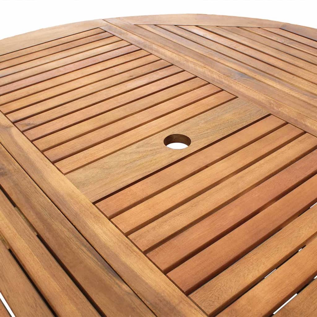 7 Piece Folding Outdoor Dining Set Solid Acacia Wood