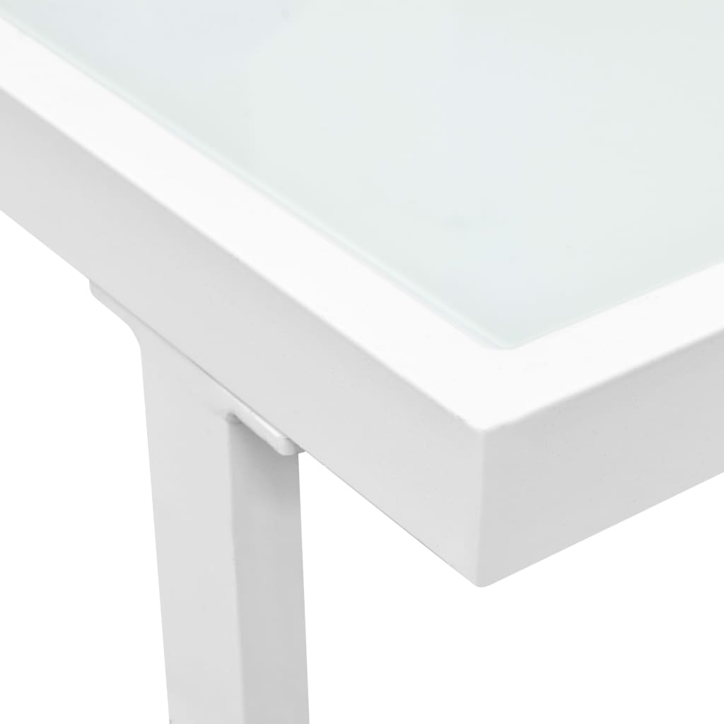 4 Piece Garden Lounge Set with Cushions Aluminium Black