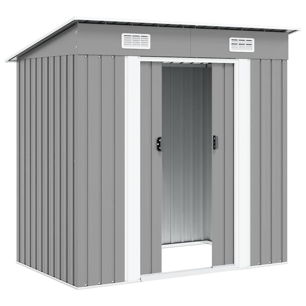 Garden Shed Grey Metal