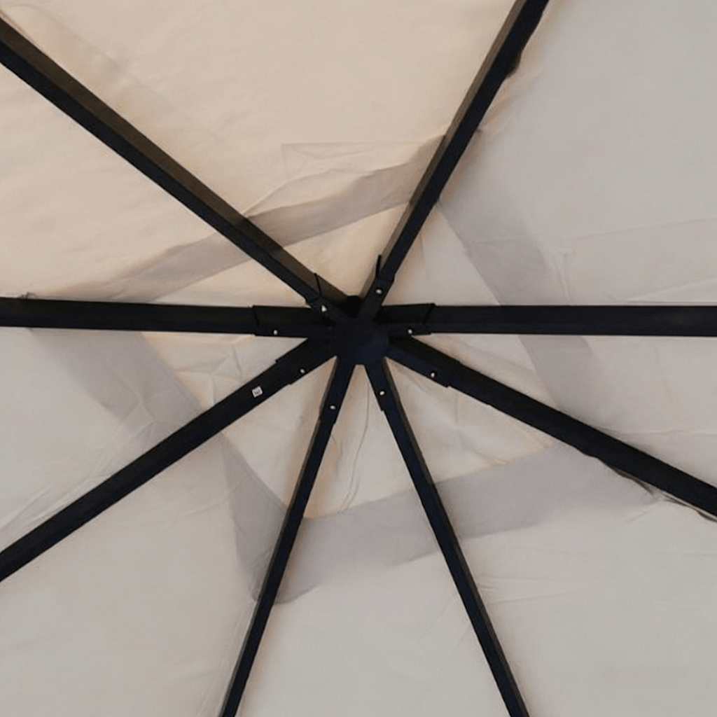 Gazebo Pavilion Tent Canopy 4x4 m Steel Beige