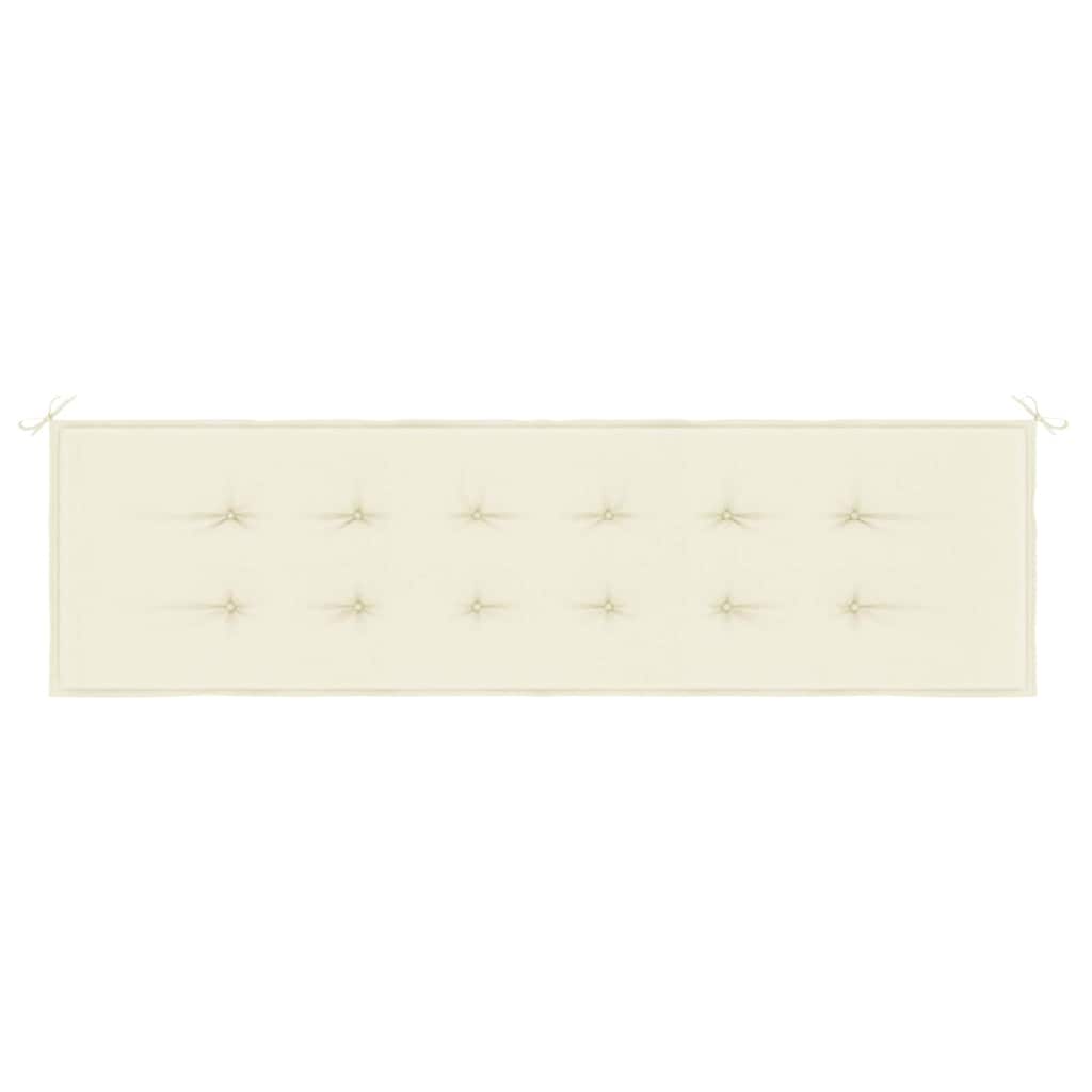 Garden Bench Cushion Cream 180x50x3 cm Oxford Fabric