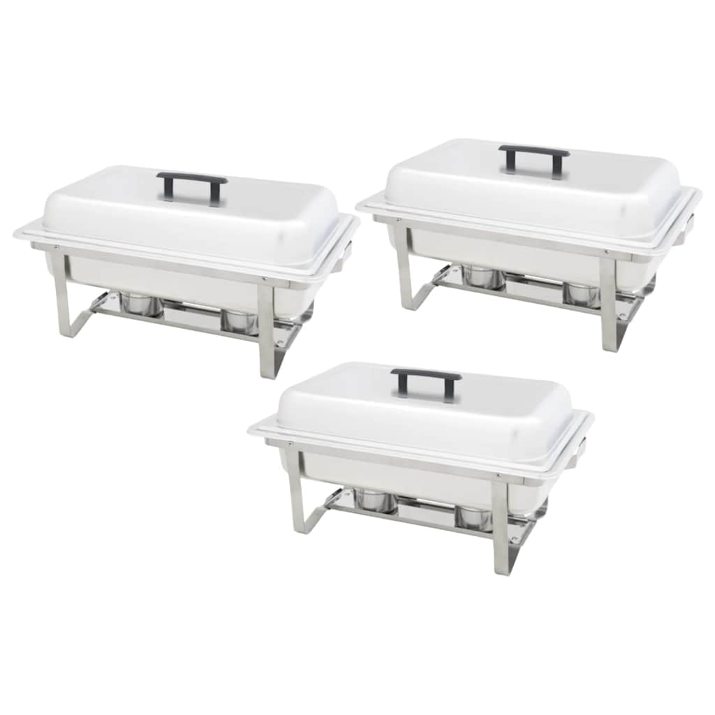3 Piece Chafing Dish Set Stainless Steel