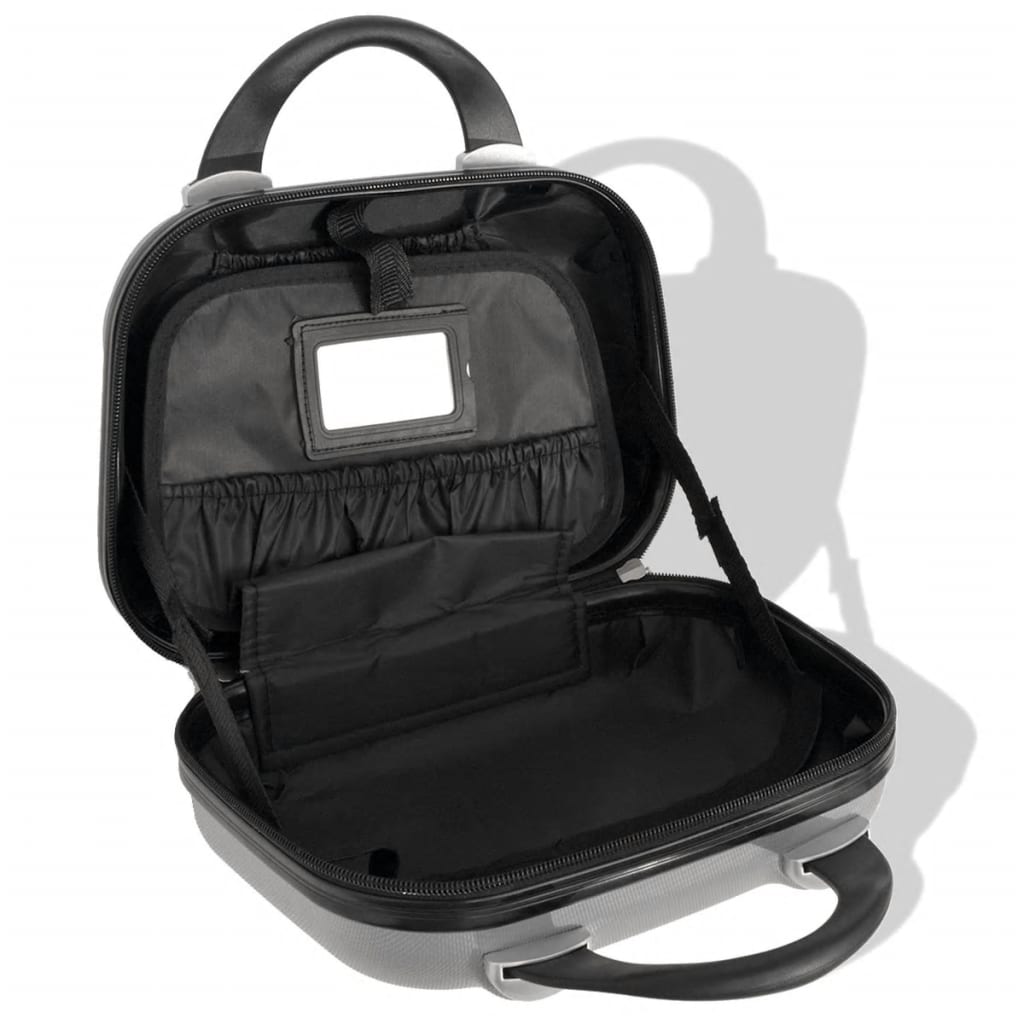 Four Piece Hardcase Trolley Set Silver