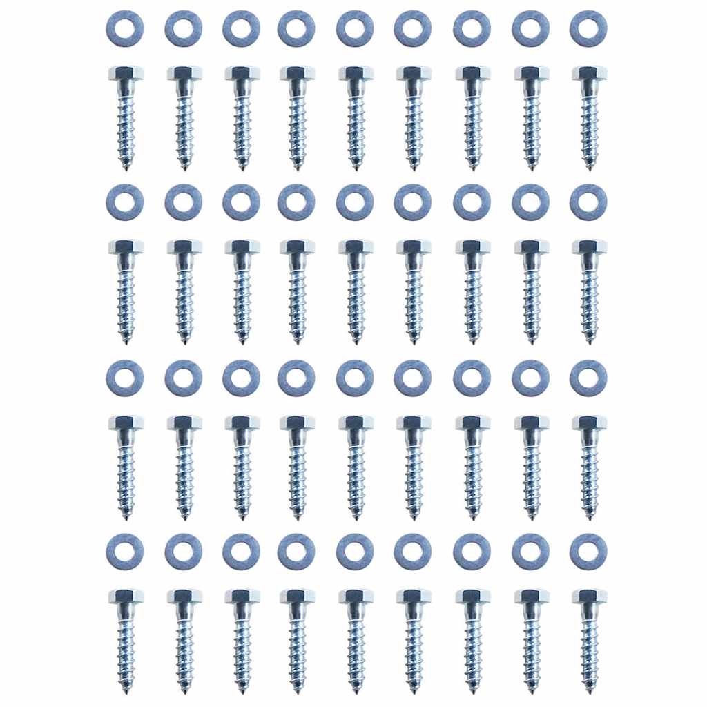 L-shaped Ground Anchors 12 pcs Galvanised Steel 5x5x50 cm