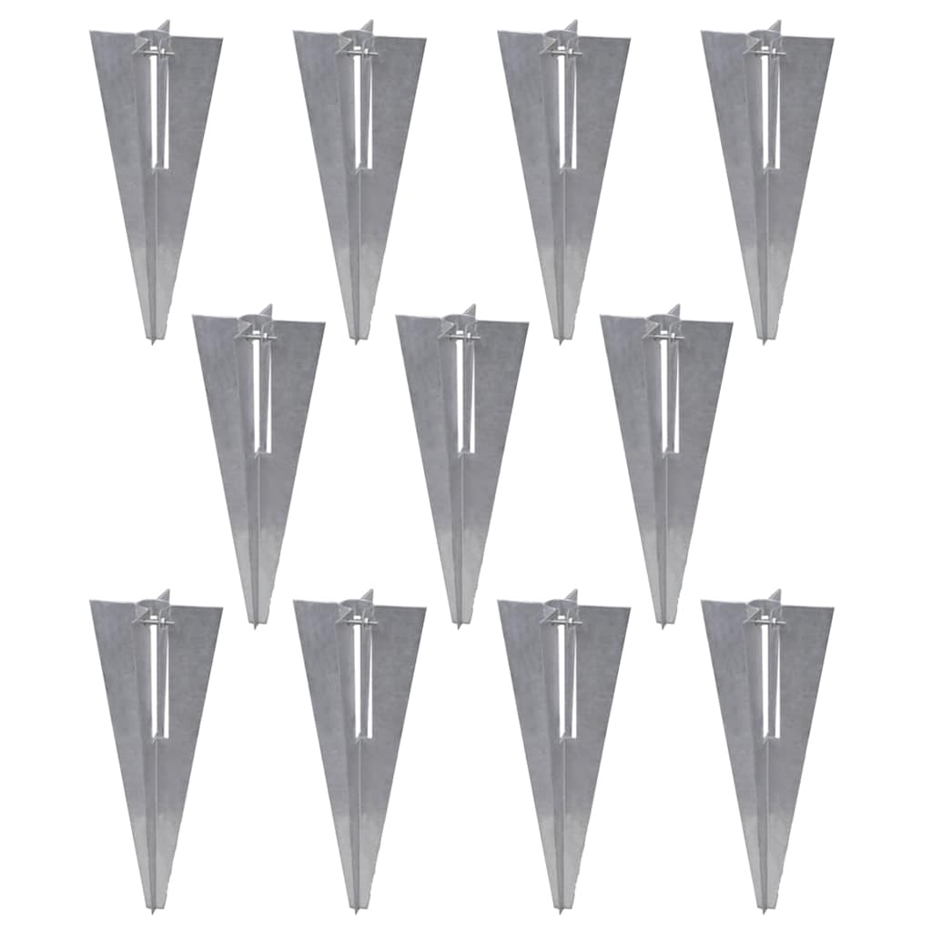 Chain Link Fence with Spike Anchors 1.5x25 m Grey