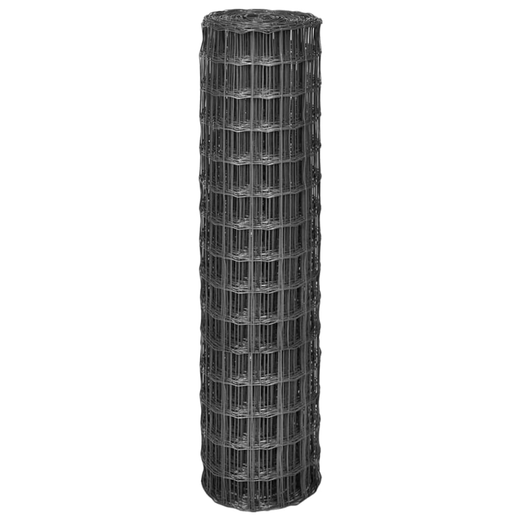 Euro Fence Steel 25x1.5 m Grey