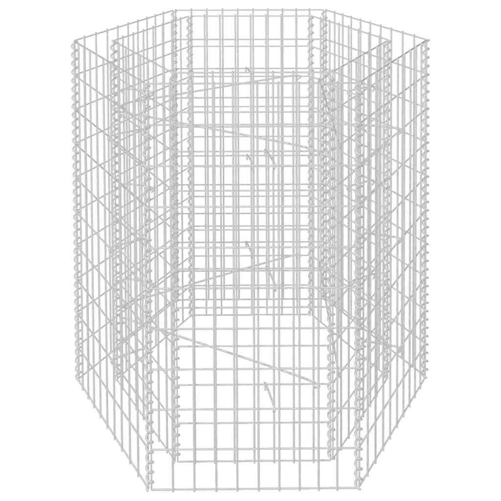 Hexagonal Gabion Raised Bed 100x90x100 cm