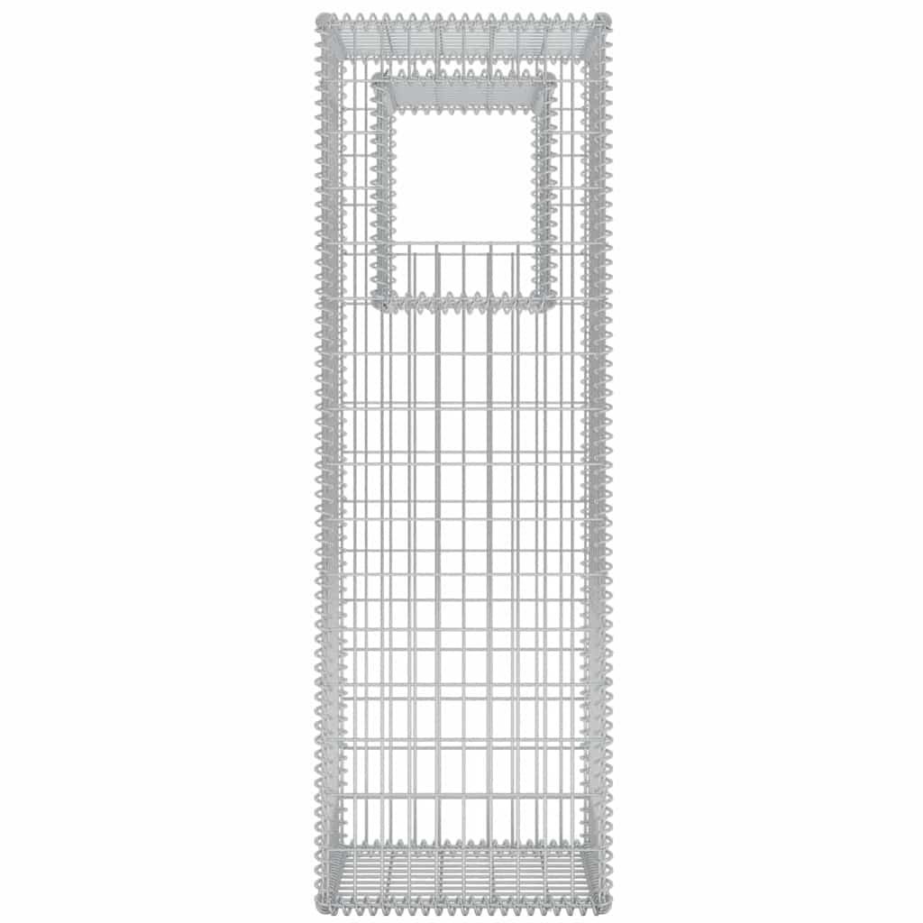 Gabion Basket Posts/Planters 2 pcs Steel 50x50x160 cm