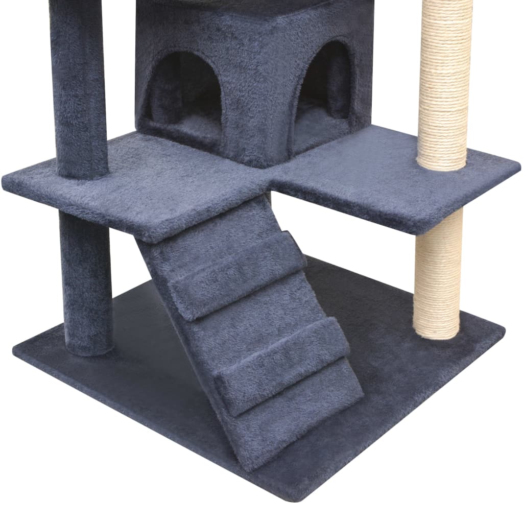 Cat Tree with Sisal Scratching Posts 125 cm Dark Blue