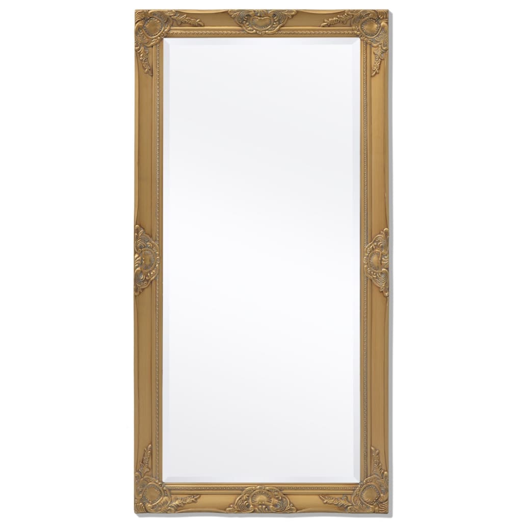 Wall Mirror Baroque Style 120x60 cm Gold
