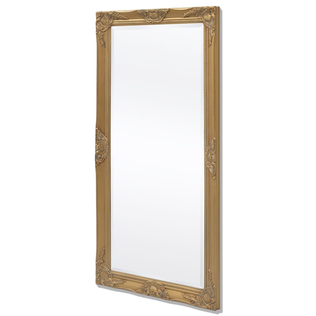 Wall Mirror Baroque Style 120x60 cm Gold