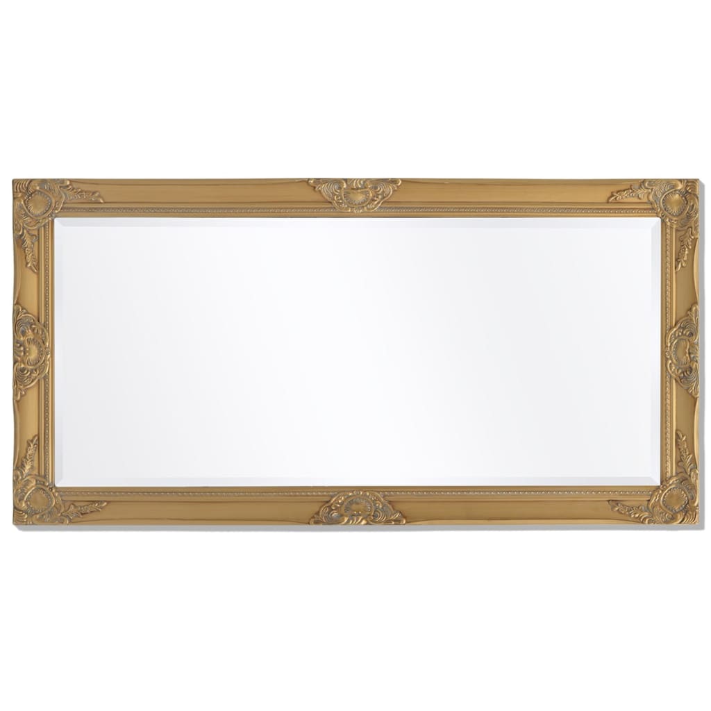Wall Mirror Baroque Style 120x60 cm Gold