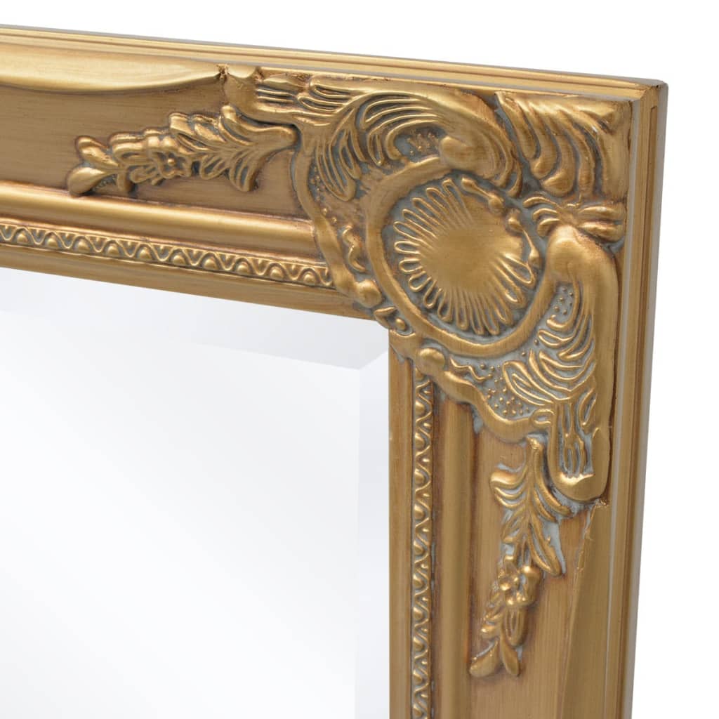Wall Mirror Baroque Style 120x60 cm Gold