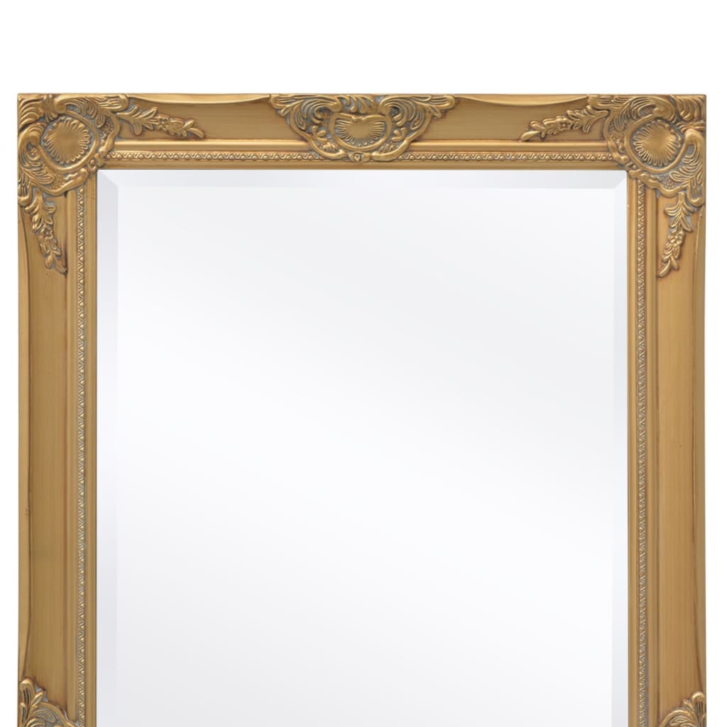 Wall Mirror Baroque Style 120x60 cm Gold
