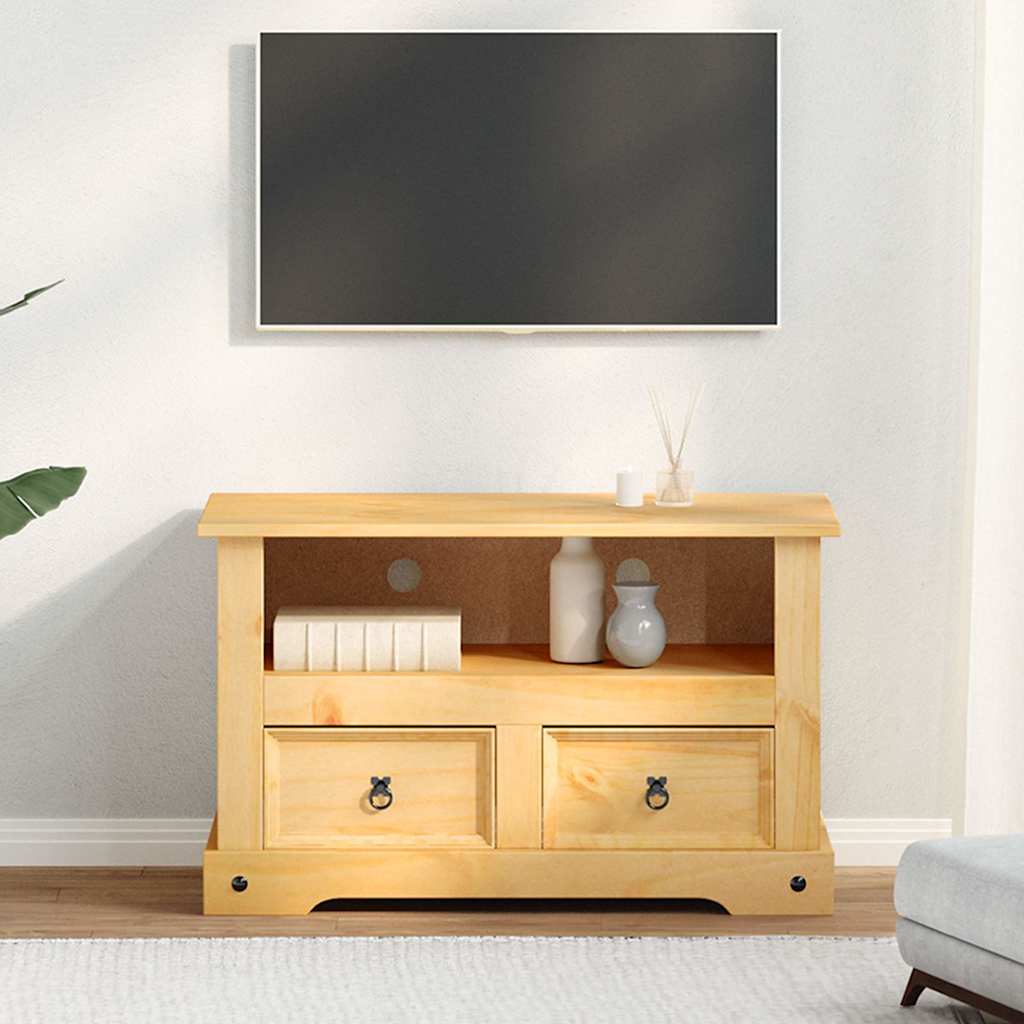 Tv Cabinet Mexican Pine Corona Range 91x43x56 Cm