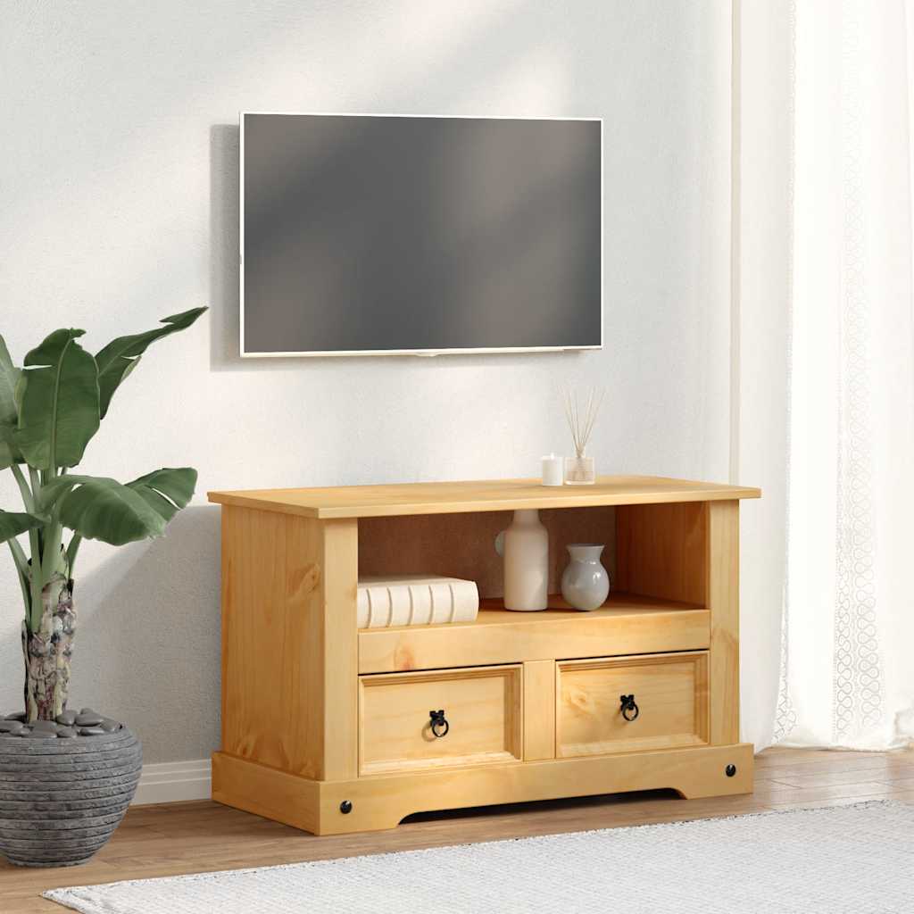 Tv Cabinet Mexican Pine Corona Range 91x43x56 Cm