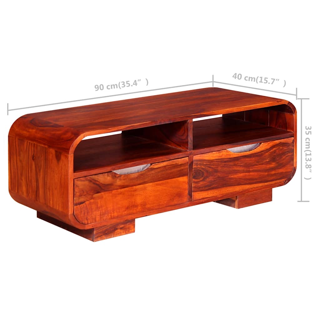 Coffee Table Solid Acacia Wood 90x40x35 cm