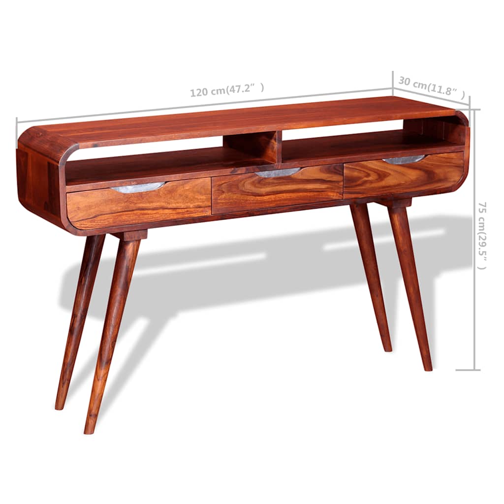 Console Table Solid Acacia Wood 120x30x75 cm