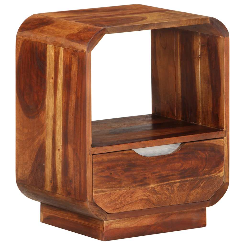 Nightstand with Drawer 2 pcs Solid Acacia Wood 40x30x50 cm