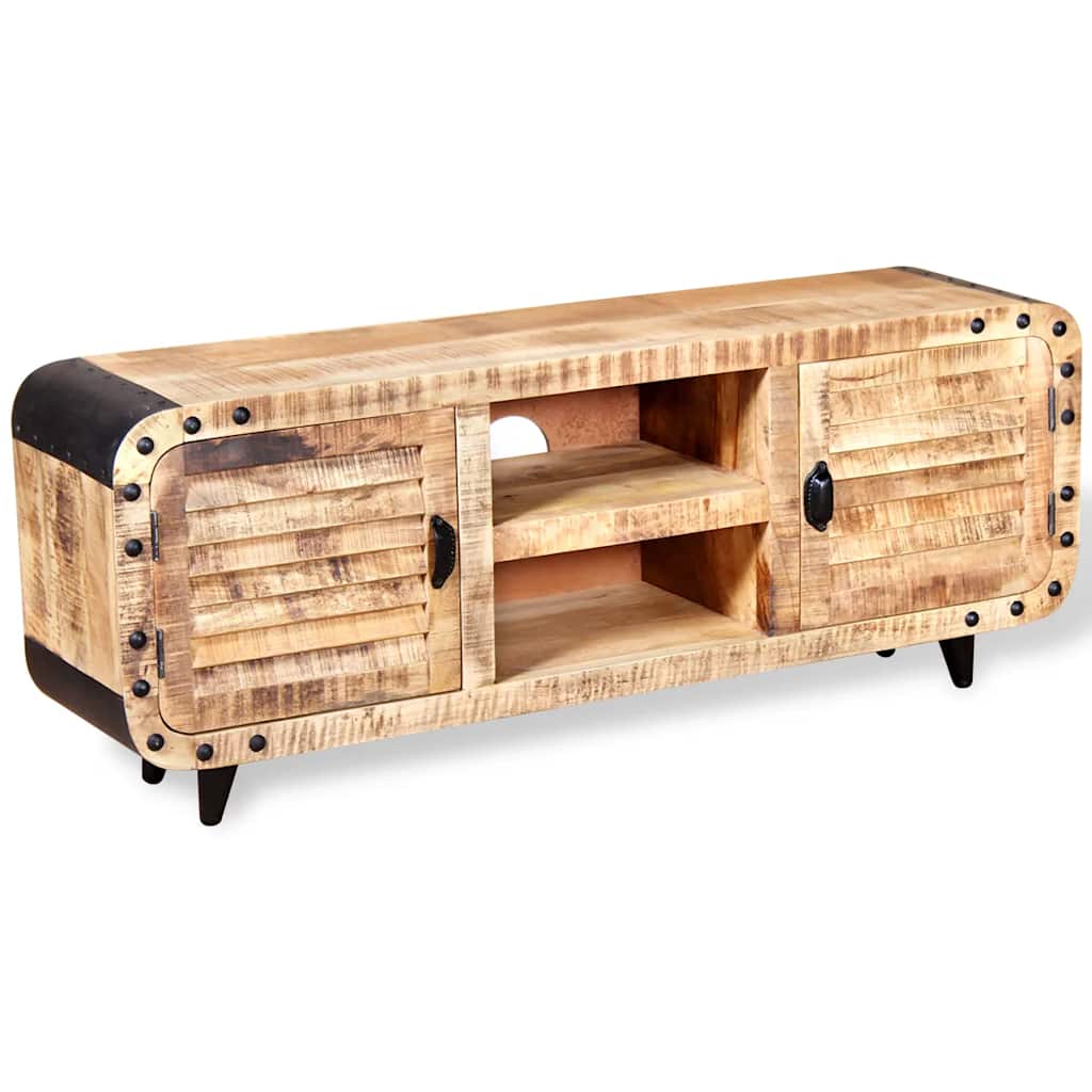 TV Cabinet Rough Mango Wood 120x30x50 cm