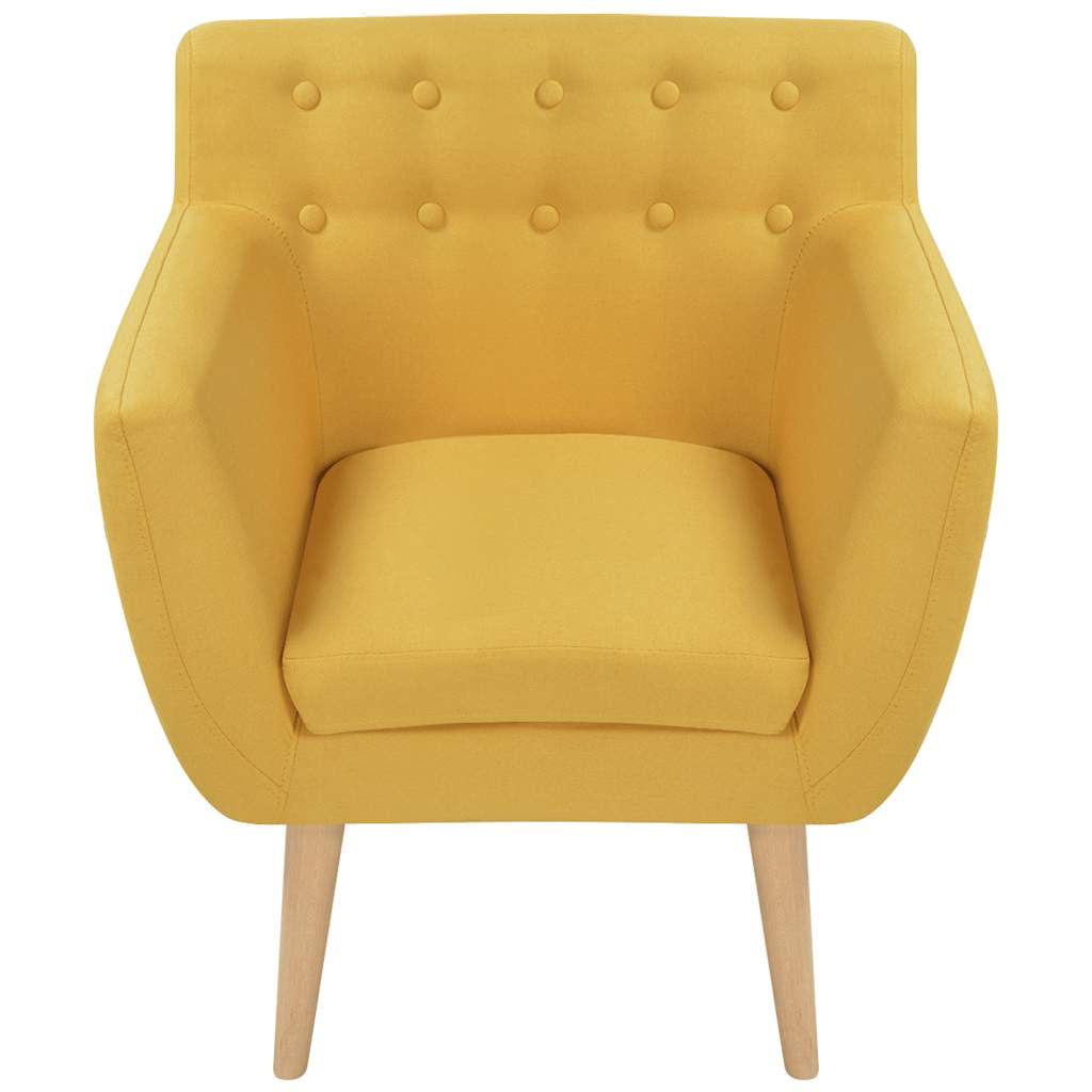 Armchair Yellow Fabric