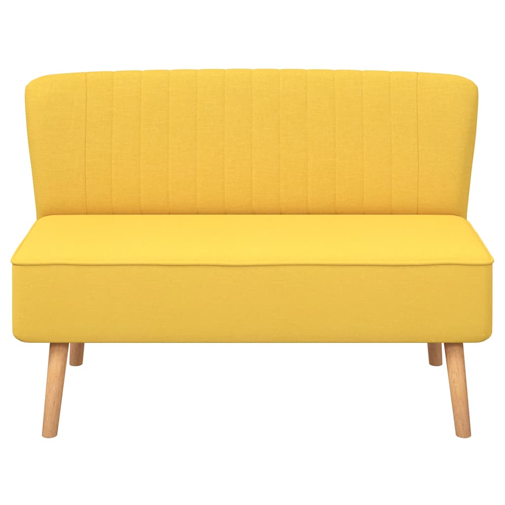 Sofa Fabric 117x55.5x77 cm Yellow