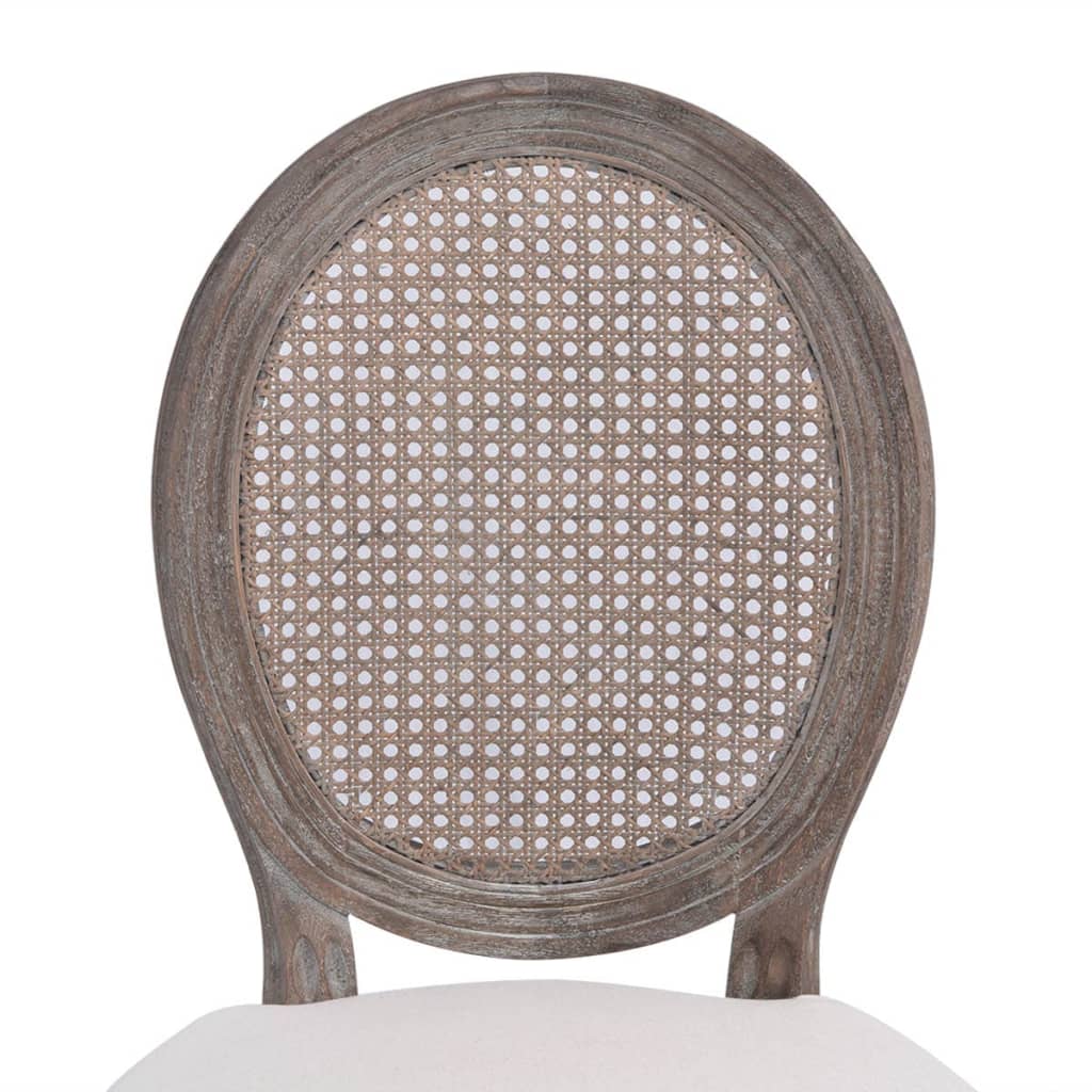 Dining Chairs 2 pcs Cream Fabric