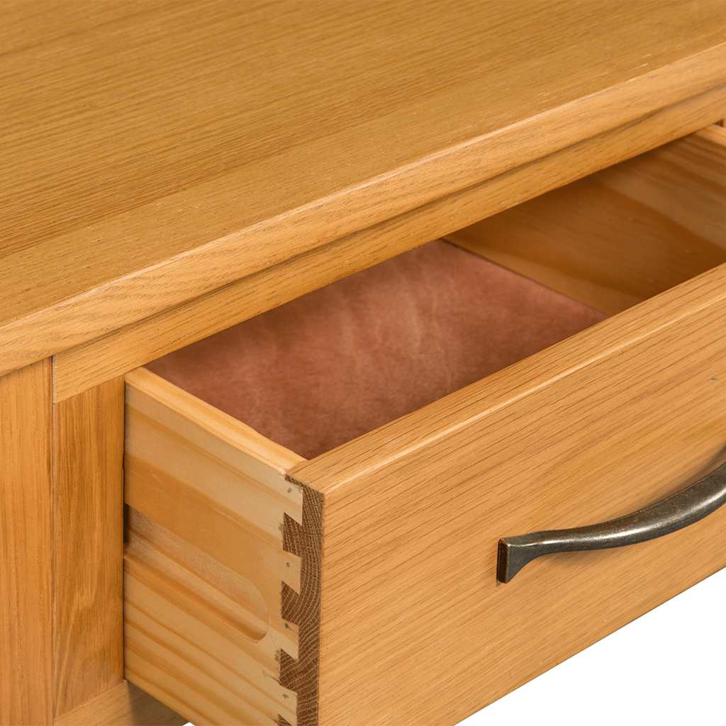 Console Table 118x35x77 cm Solid Oak Wood